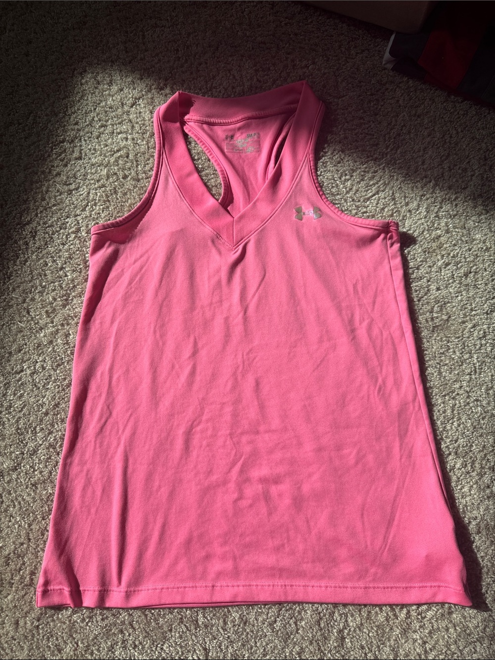 Under Armour Hot Pink Racerback V-Neck Tank